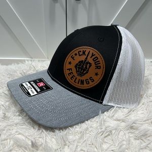F*ck your feelings. Trucker Richardson 112 Hat.